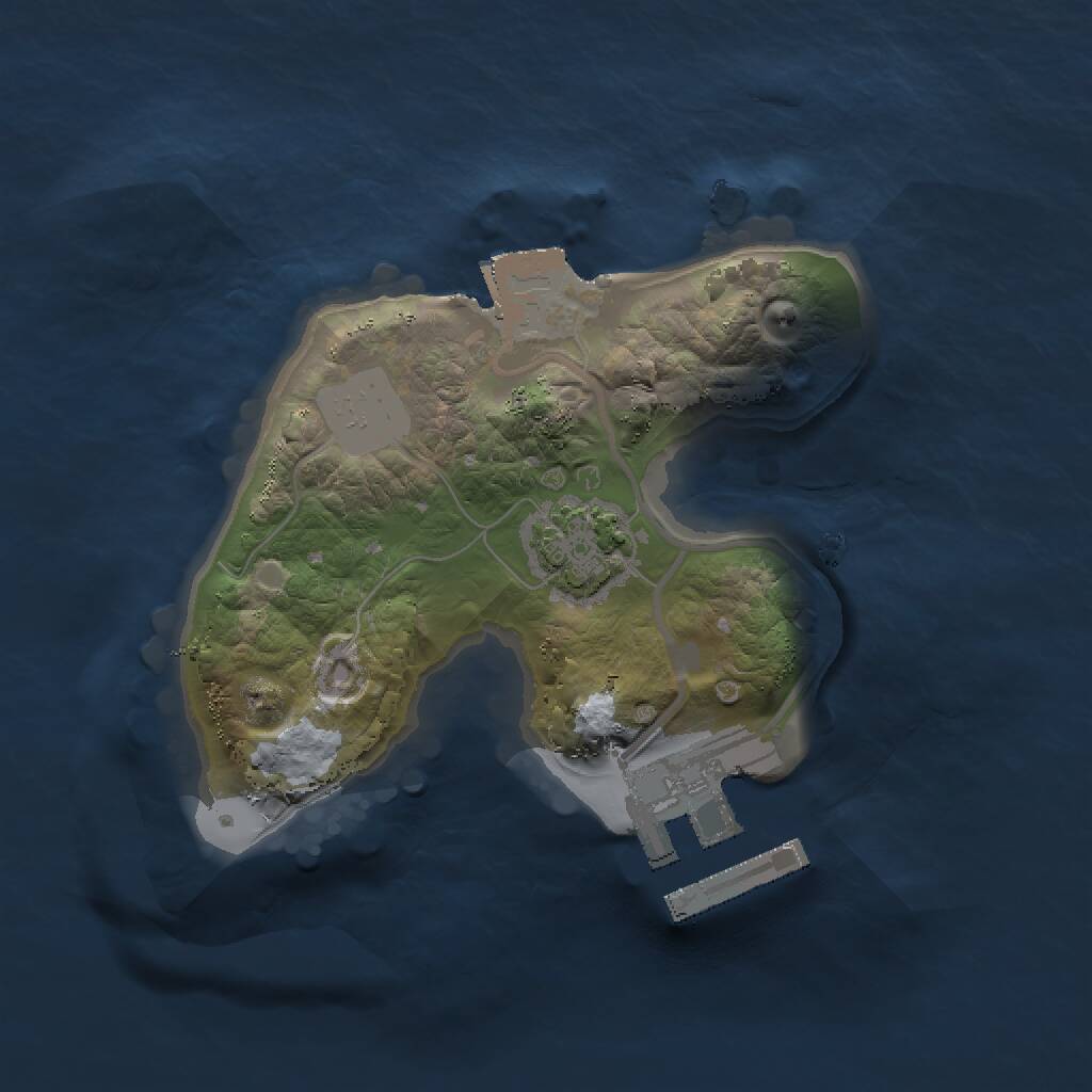 Rust Map: Procedural Map, Size: 1500, Seed: 6137135, 3 Monuments