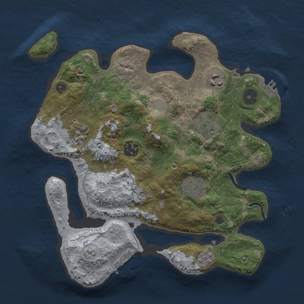 Rust Map: Procedural Map, Size: 3000, Seed: 262008747, 15 Monuments