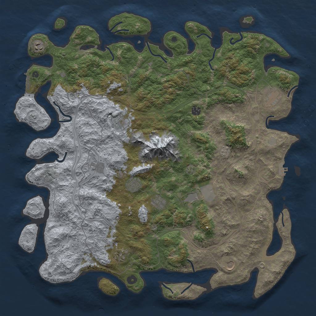 Rust Map: Procedural Map, Size: 5000, Seed: 14508, 20 Monuments
