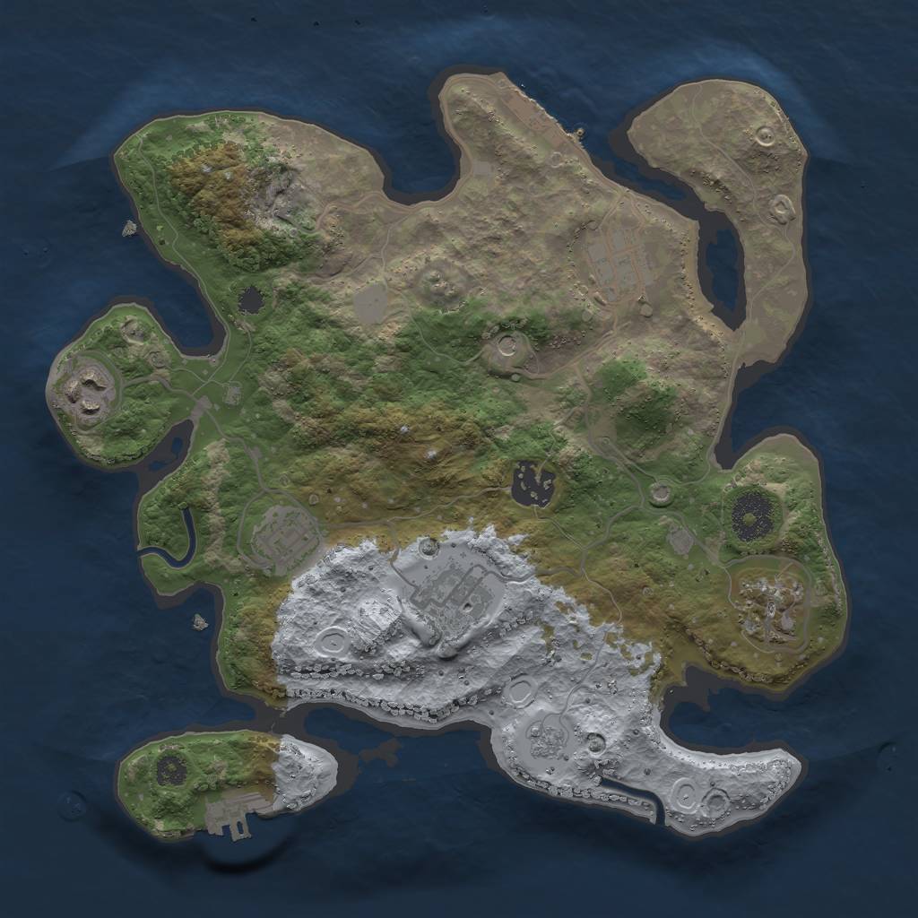 Rust Map: Procedural Map, Size: 3000, Seed: 27356, 15 Monuments