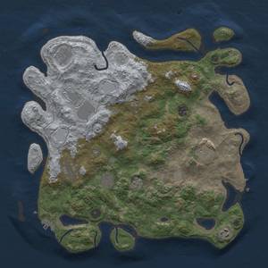 Thumbnail Rust Map: Procedural Map, Size: 3950, Seed: 48382661, 18 Monuments