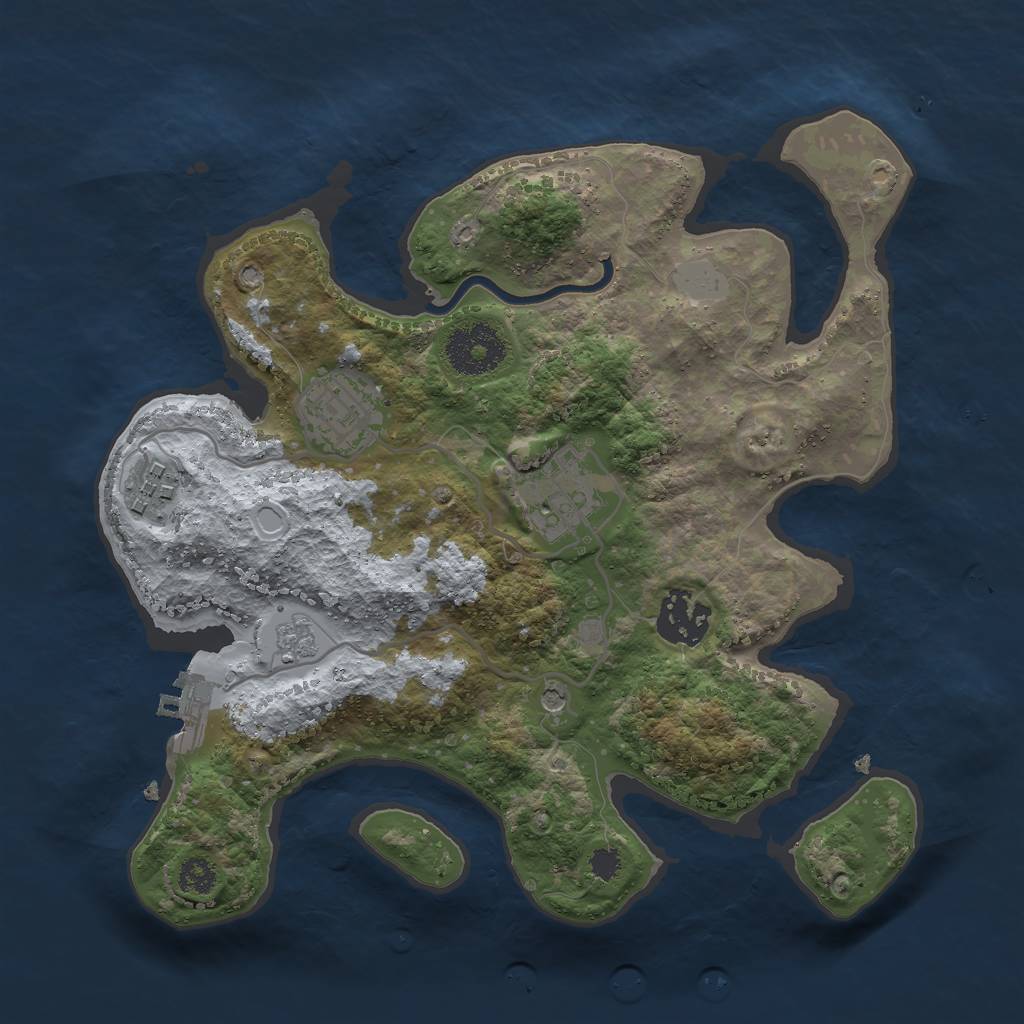 Rust Map: Procedural Map, Size: 2800, Seed: 691, 12 Monuments