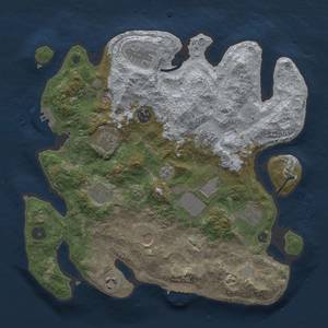 Thumbnail Rust Map: Procedural Map, Size: 3500, Seed: 564952274, 19 Monuments