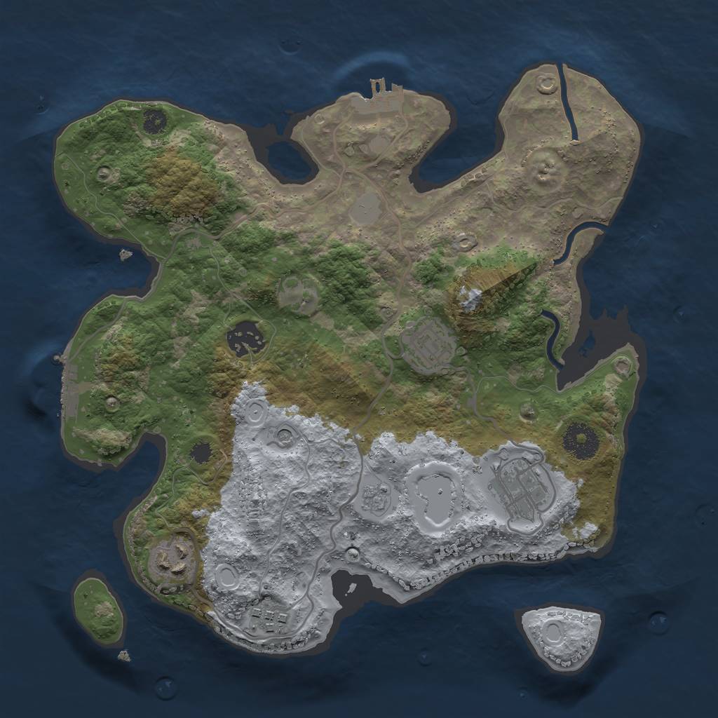 Rust Map: Procedural Map, Size: 3000, Seed: 13159, 14 Monuments
