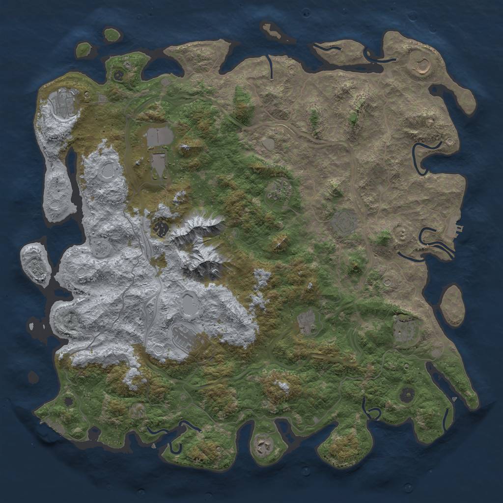 Rust Map: Procedural Map, Size: 5000, Seed: 87746753, 20 Monuments