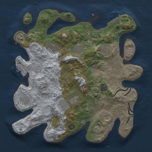 Thumbnail Rust Map: Procedural Map, Size: 3500, Seed: 1248687517, 17 Monuments