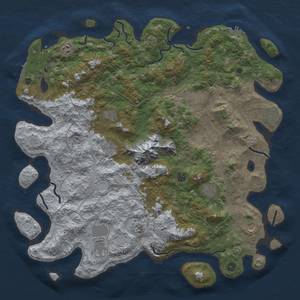 Thumbnail Rust Map: Procedural Map, Size: 5000, Seed: 6942069, 20 Monuments