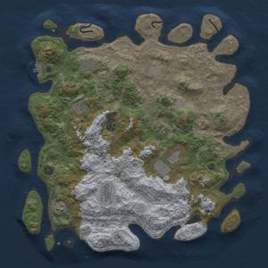 Thumbnail Rust Map: Procedural Map, Size: 4300, Seed: 118477, 17 Monuments