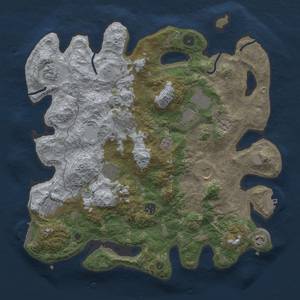 Thumbnail Rust Map: Procedural Map, Size: 4000, Seed: 566346103, 18 Monuments