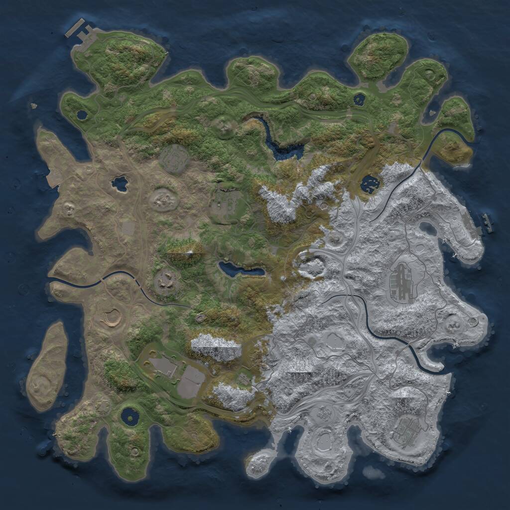 Rust Map: Procedural Map, Size: 4250, Seed: 252157027, 15 Monuments