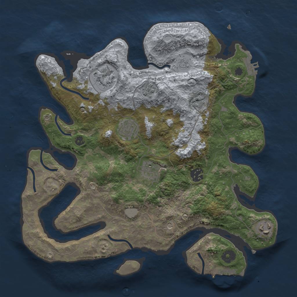 Rust Map: Procedural Map, Size: 3300, Seed: 150, 15 Monuments