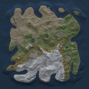 Thumbnail Rust Map: Procedural Map, Size: 3700, Seed: 102957, 18 Monuments