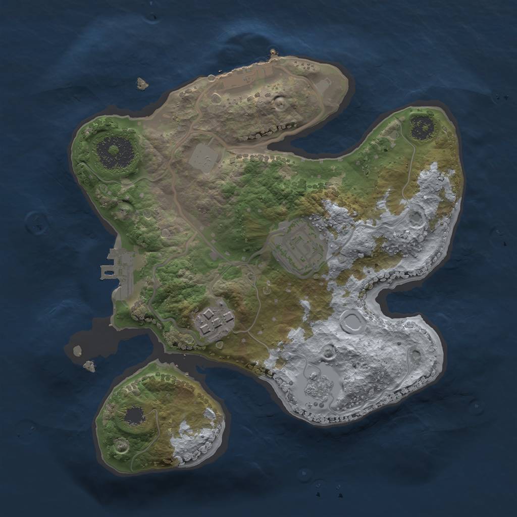 Rust Map: Procedural Map, Size: 2200, Seed: 88388370, 10 Monuments