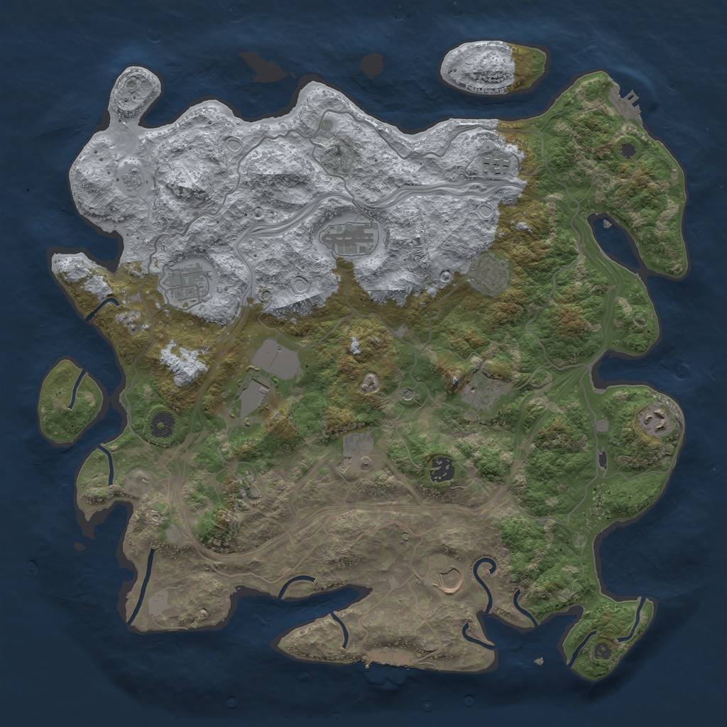 Rust Map: Procedural Map, Size: 4250, Seed: 14789432, 20 Monuments