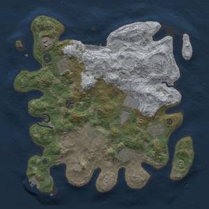 Thumbnail Rust Map: Procedural Map, Size: 3500, Seed: 908382558, 18 Monuments