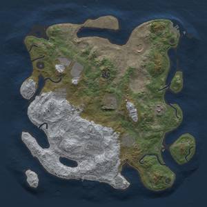 Thumbnail Rust Map: Procedural Map, Size: 3750, Seed: 101, 18 Monuments