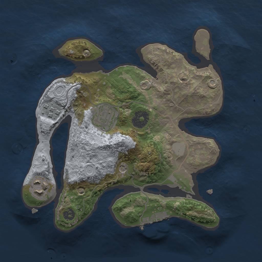 Rust Map: Procedural Map, Size: 2269, Seed: 1169, 10 Monuments