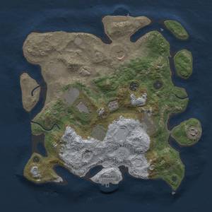 Thumbnail Rust Map: Procedural Map, Size: 3500, Seed: 1092543680, 17 Monuments