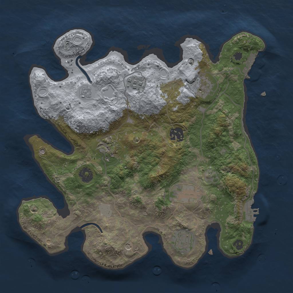 Rust Map: Procedural Map, Size: 3000, Seed: 6274952, 15 Monuments
