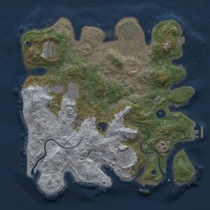 Thumbnail Rust Map: Procedural Map, Size: 3500, Seed: 274, 14 Monuments