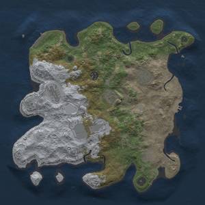 Thumbnail Rust Map: Procedural Map, Size: 3500, Seed: 32, 16 Monuments