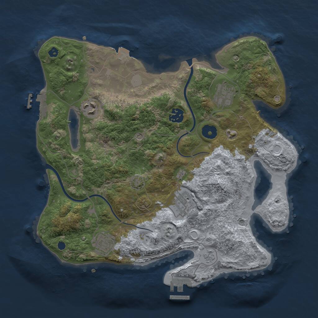 Rust Map: Procedural Map, Size: 3250, Seed: 111, 11 Monuments