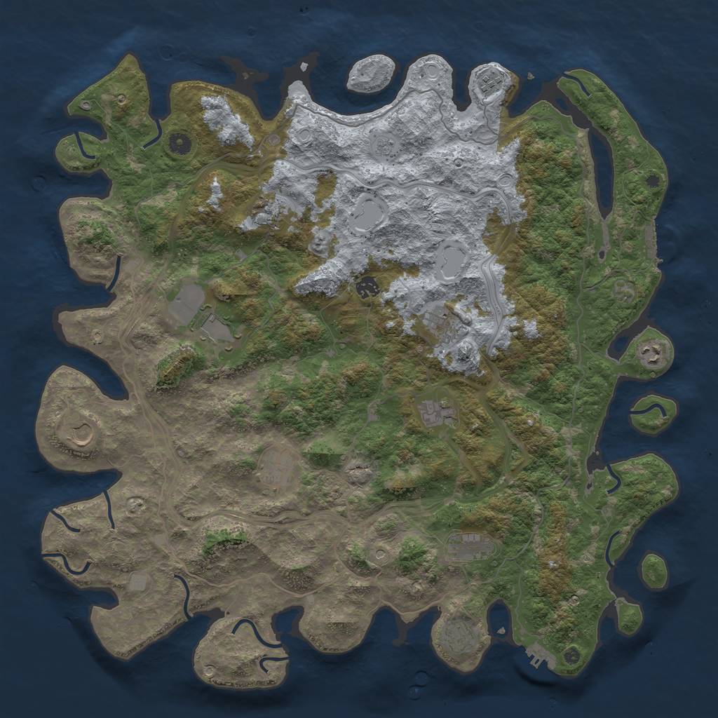 Rust Map: Procedural Map, Size: 4800, Seed: 732211194, 20 Monuments