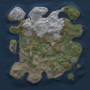 Thumbnail Rust Map: Procedural Map, Size: 3500, Seed: 1258169975, 17 Monuments