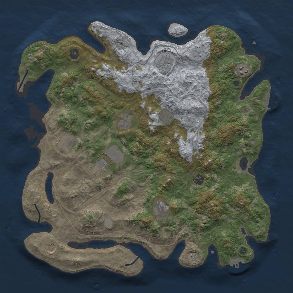 Rust Map: Procedural Map, Size: 4250, Seed: 85324673, 19 Monuments