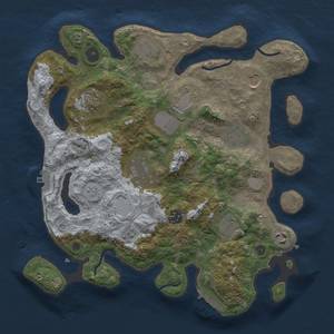 Thumbnail Rust Map: Procedural Map, Size: 3500, Seed: 1966038332, 19 Monuments