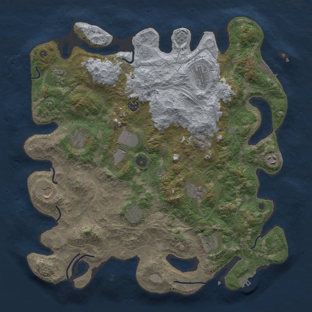Rust Map: Procedural Map, Size: 4250, Seed: 678350852, 20 Monuments