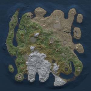 Thumbnail Rust Map: Procedural Map, Size: 3500, Seed: 954959645, 17 Monuments