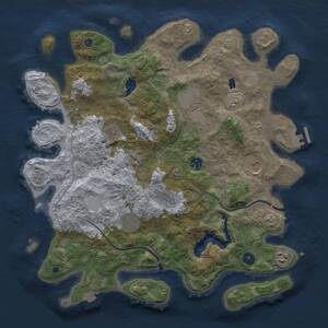 Thumbnail Rust Map: Procedural Map, Size: 4000, Seed: 139396137, 13 Monuments