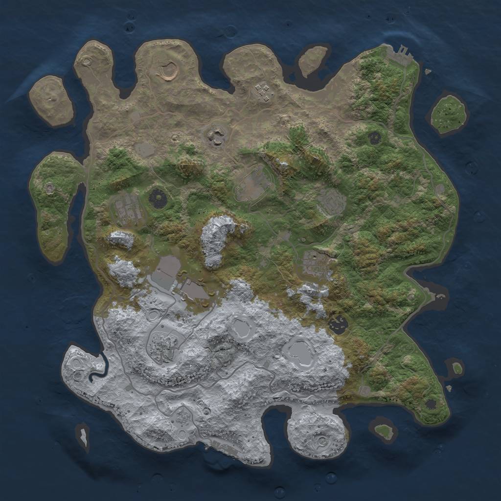Rust Map: Procedural Map, Size: 4010, Seed: 6738, 19 Monuments