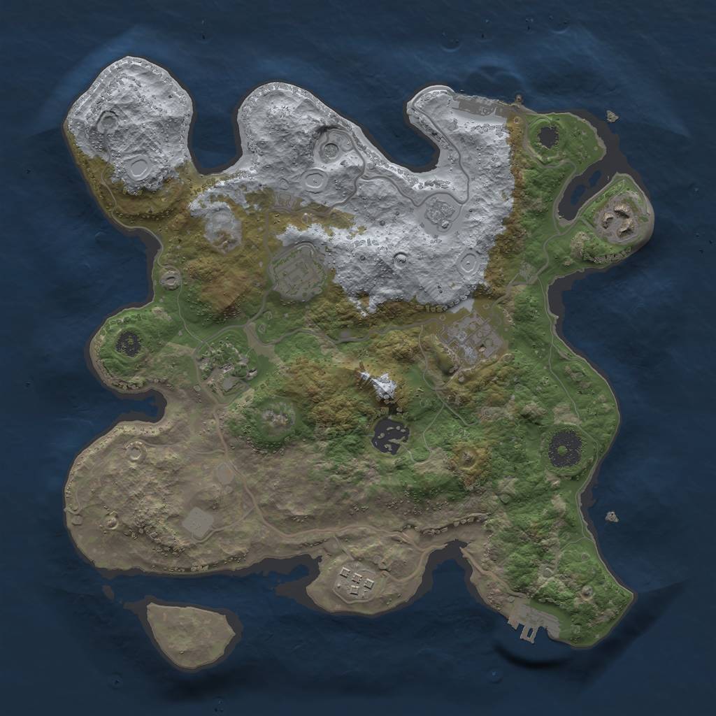 Rust Map: Procedural Map, Size: 3000, Seed: 881304597, 15 Monuments