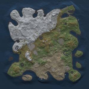 Thumbnail Rust Map: Procedural Map, Size: 3500, Seed: 632579672, 17 Monuments