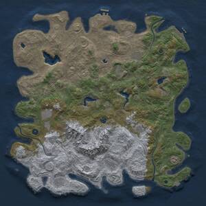 Thumbnail Rust Map: Procedural Map, Size: 5000, Seed: 1988314092, 17 Monuments