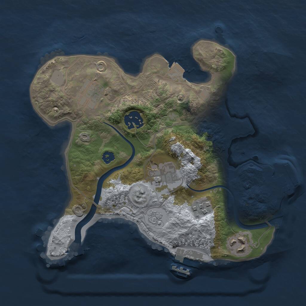 Rust Map: Procedural Map, Size: 2500, Seed: 234242, 9 Monuments