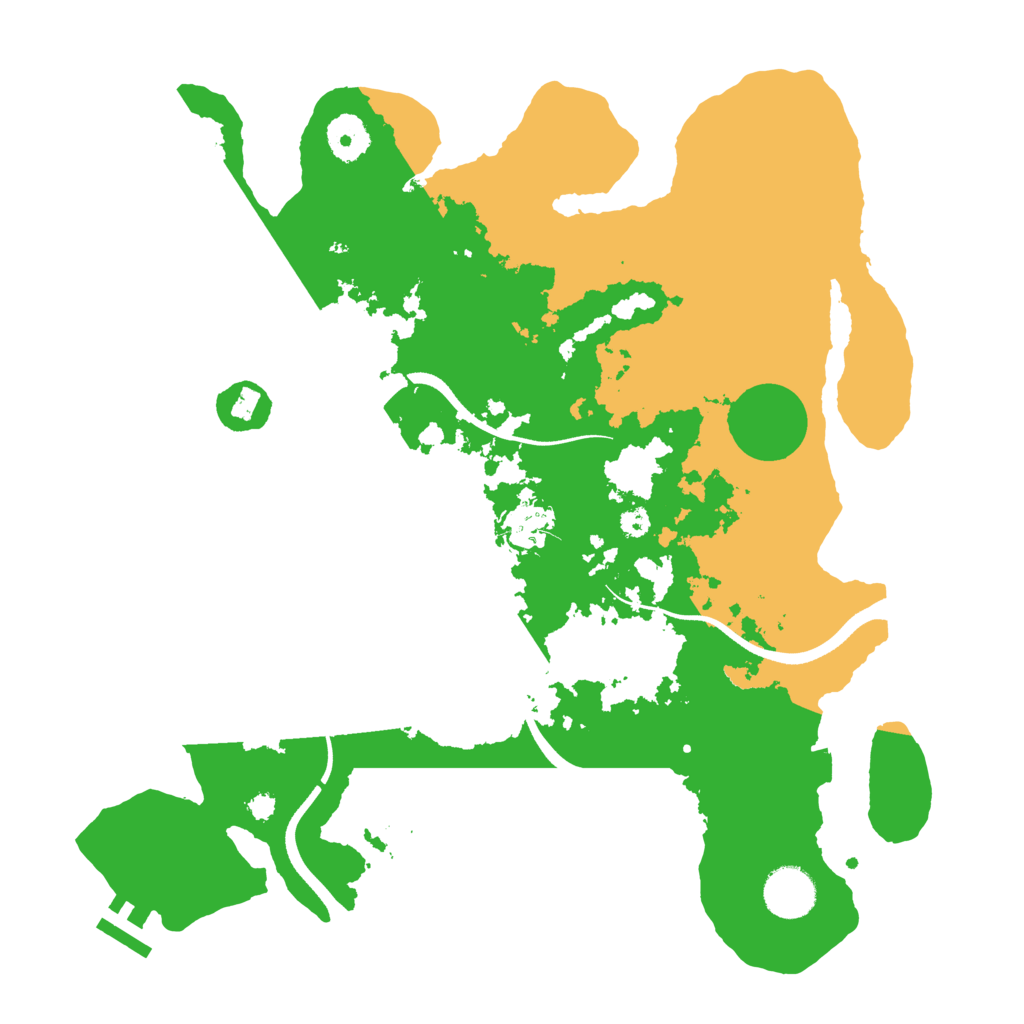 Biome Rust Map: Procedural Map, Size: 3500, Seed: 74589