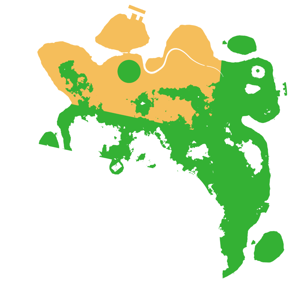 Biome Rust Map: Procedural Map, Size: 3500, Seed: 39974625