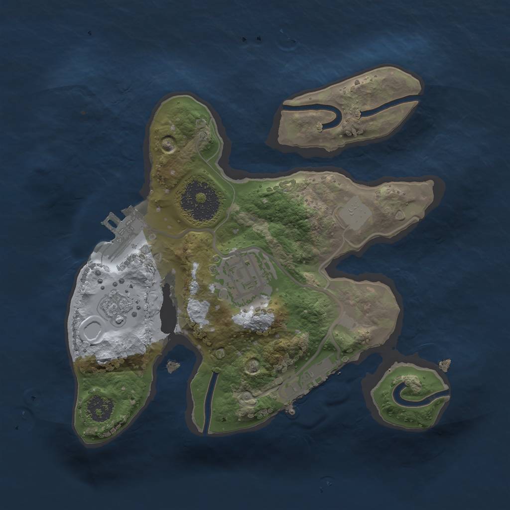 Rust Map: Procedural Map, Size: 2000, Seed: 7111985, 9 Monuments
