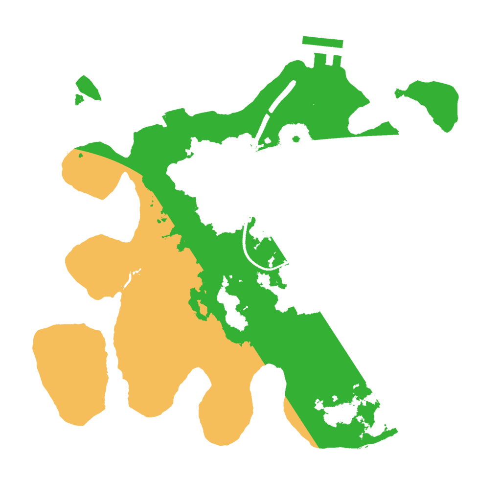 Biome Rust Map: Procedural Map, Size: 2500, Seed: 54979570