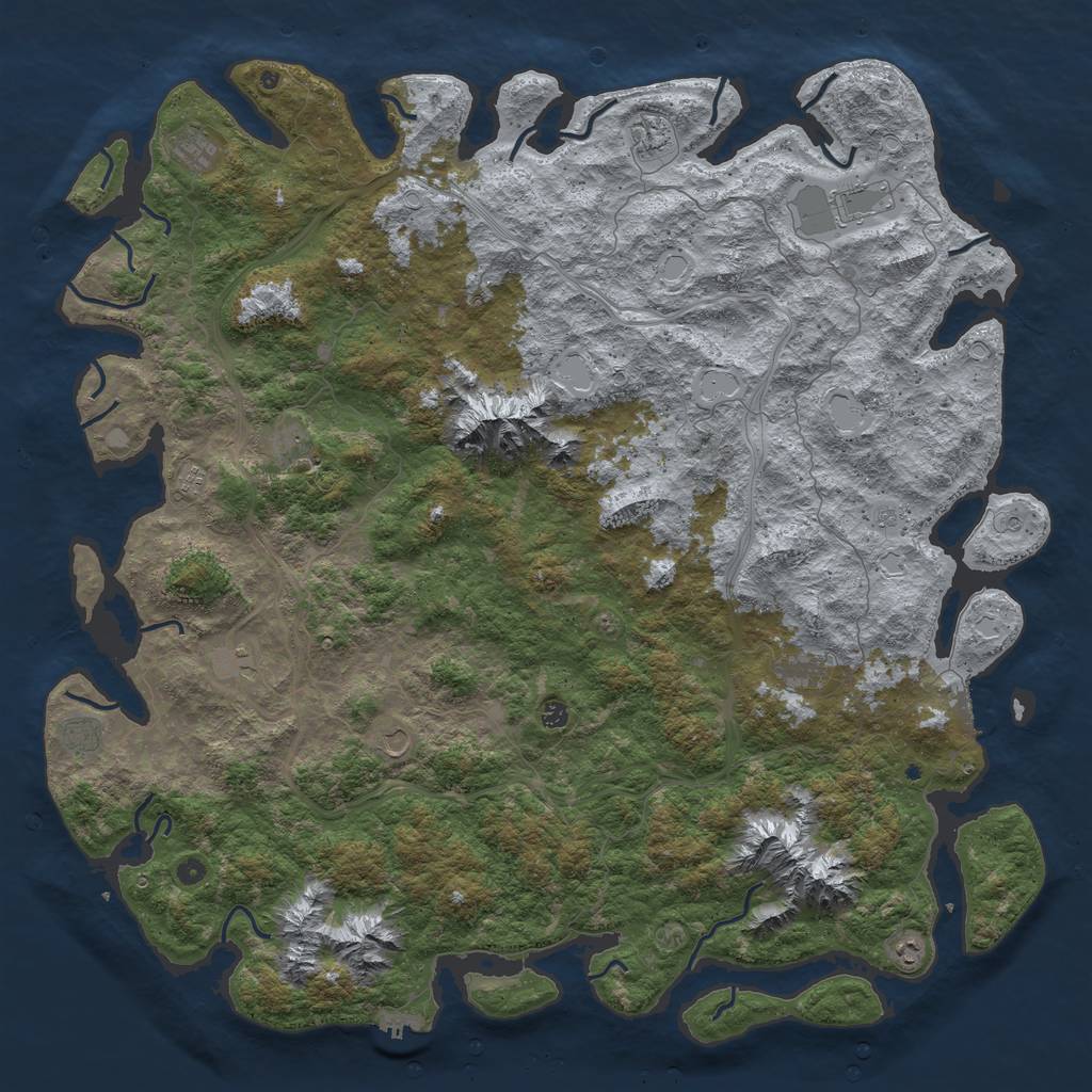 Rust Map: Procedural Map, Size: 6000, Seed: 11524, 20 Monuments