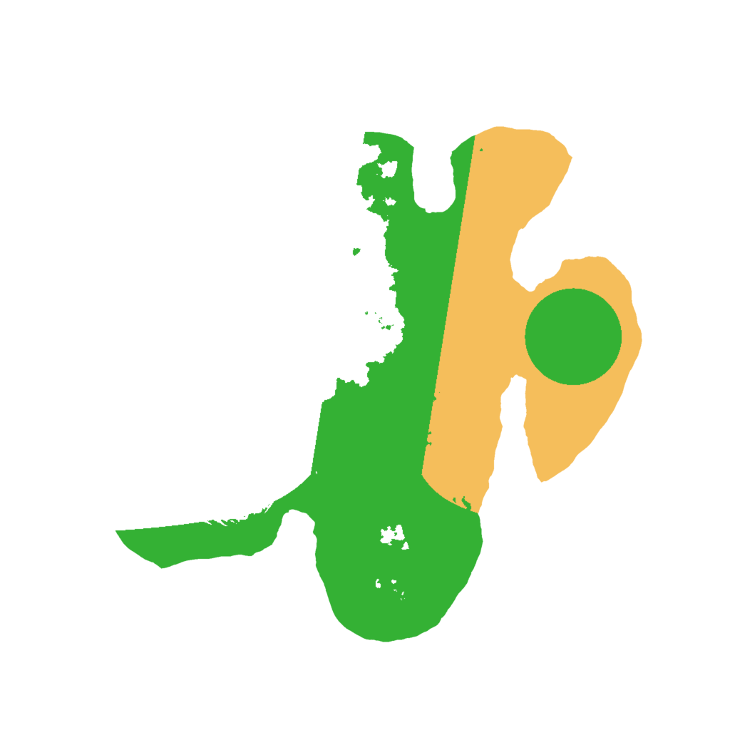 Biome Rust Map: Barren, Size: 2000, Seed: 53525252