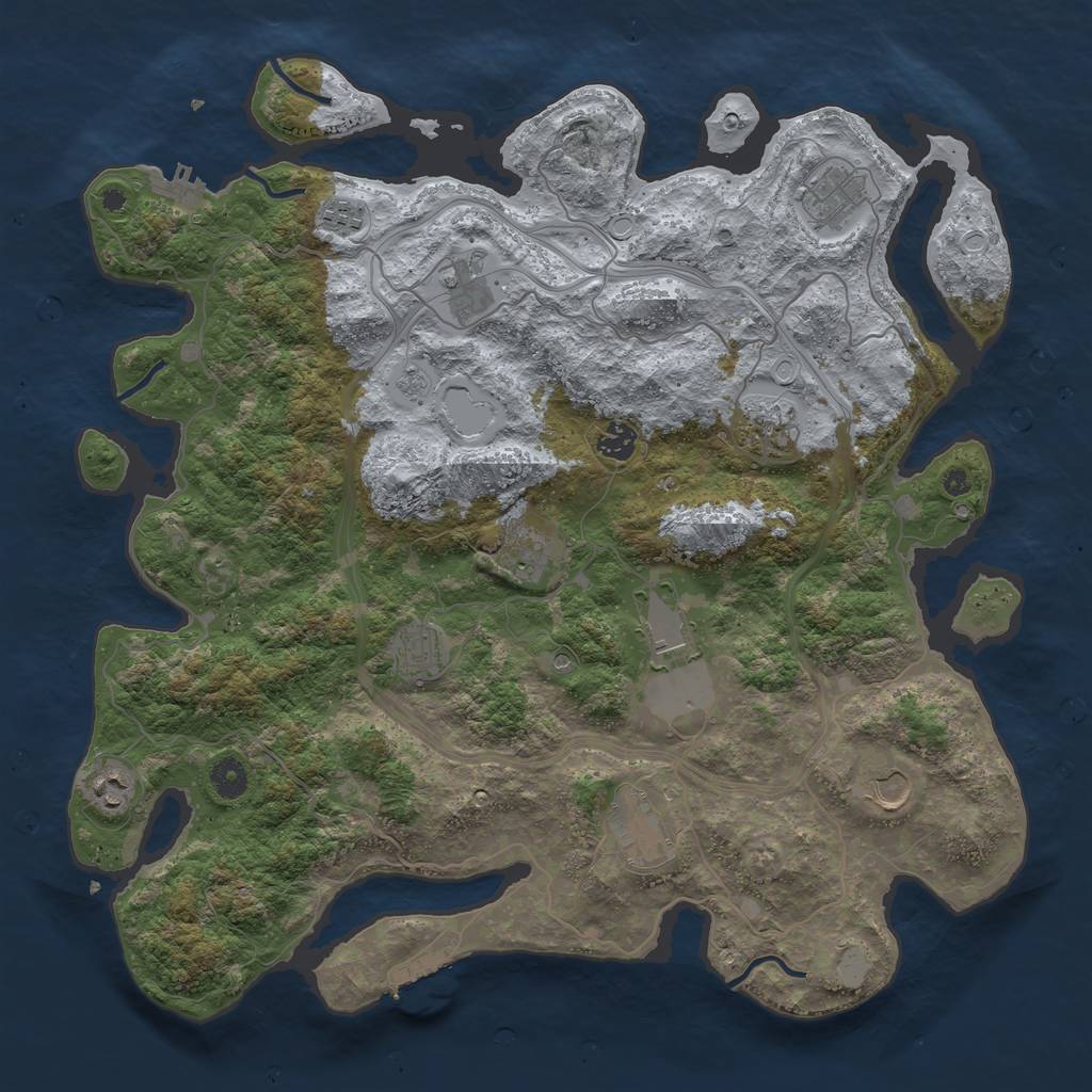 Rust Map: Procedural Map, Size: 4250, Seed: 1768837117, 20 Monuments