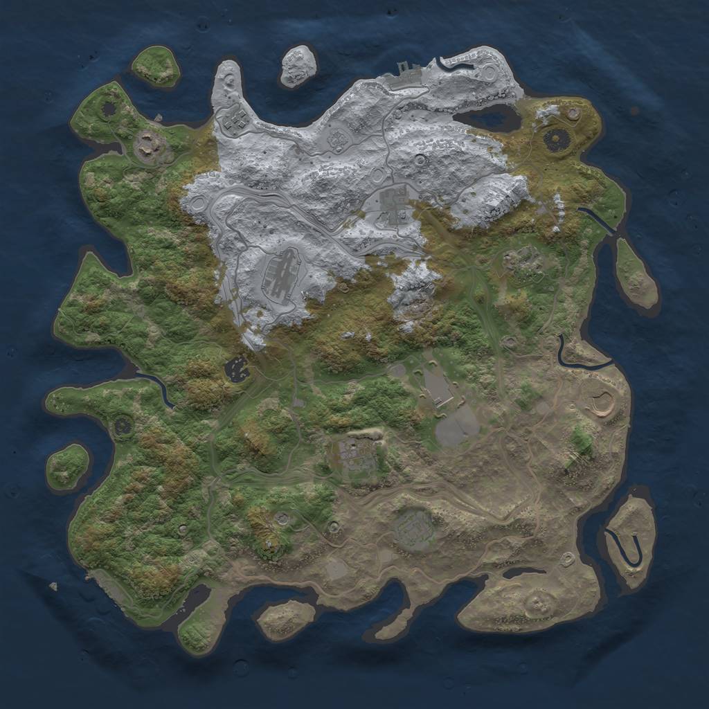 Rust Map: Procedural Map, Size: 4250, Seed: 303, 19 Monuments