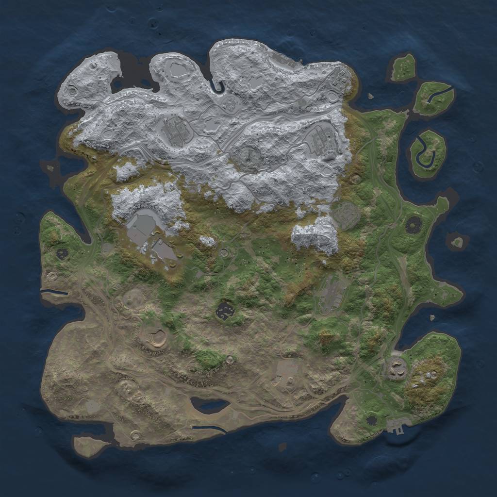 Rust Map: Procedural Map, Size: 4300, Seed: 11, 19 Monuments