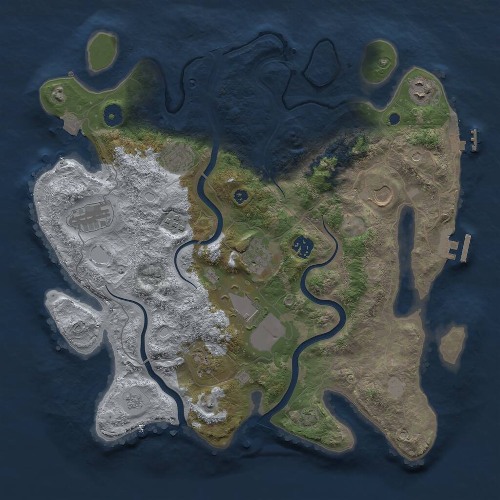 Rust Map: Procedural Map, Size: 3620, Seed: 787, 15 Monuments