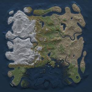 Thumbnail Rust Map: Procedural Map, Size: 5000, Seed: 548197271, 16 Monuments