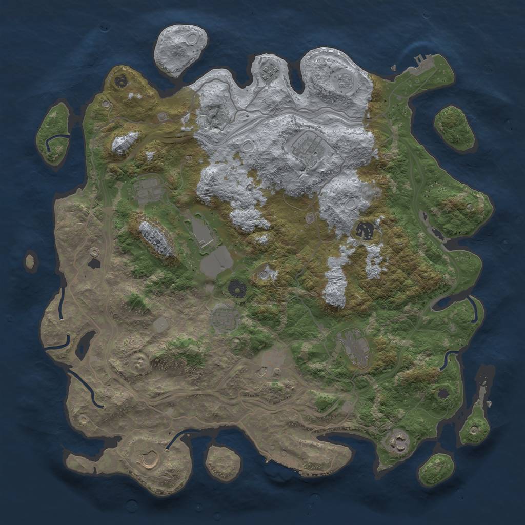Rust Map: Procedural Map, Size: 4250, Seed: 1652686768, 19 Monuments